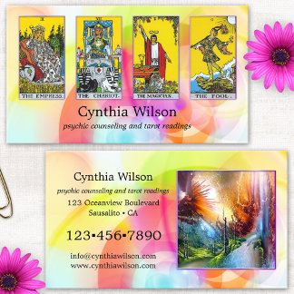 Psychic Tarot Reader Photo Business Card
