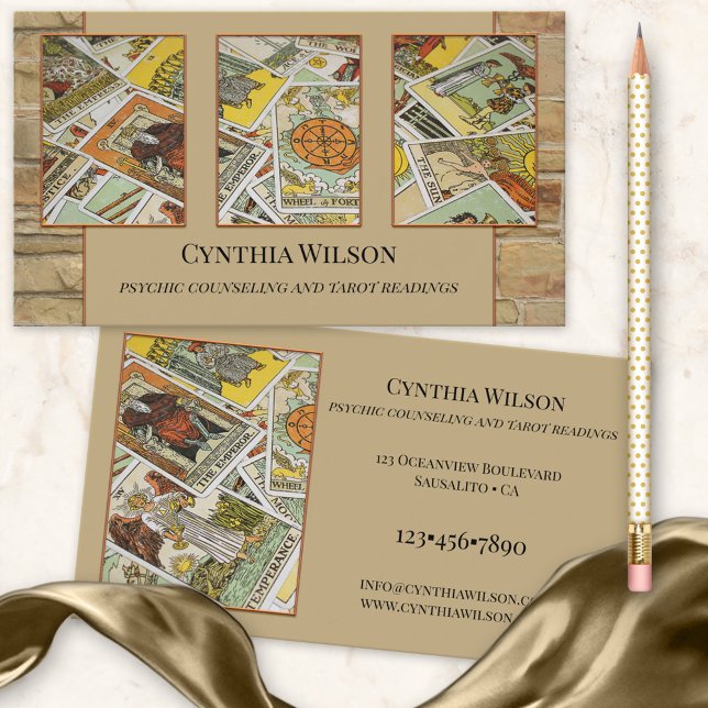 Psychic Tarot Reader Photo Business Card (Creator Uploaded)
