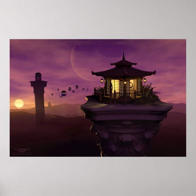 Psychic Watchtowers by J. Matthew Root Poster (Front)