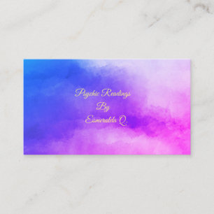 Psychic Watercolor Spiritual Clouds Business Cards