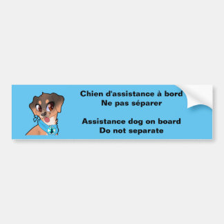 Psy'chien Assistance Dog Bumper Sticker