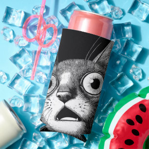 Psycho Cat - Retro Seltzer Can Cooler