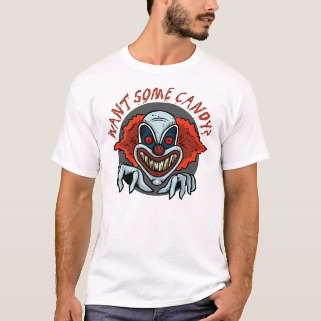Psycho Clown Halloween T-Shirt (Front)