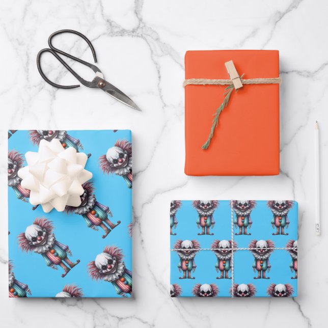 Psycho Clown Wrapping Paper (Front)