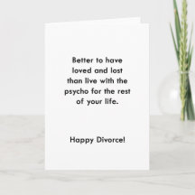 Psycho Divorce Card