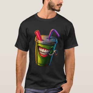 Psycho Drink Cup T-Shirt – Bold Cartoon Street Art