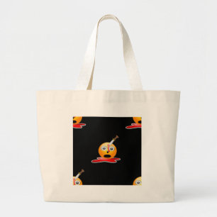 psycho emoji large tote bag