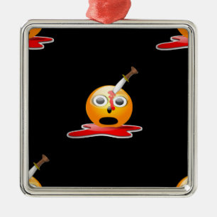 psycho emoji metal tree decoration