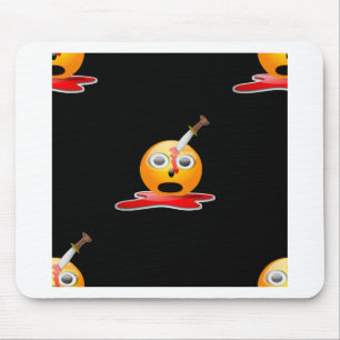 psycho emoji mouse mat