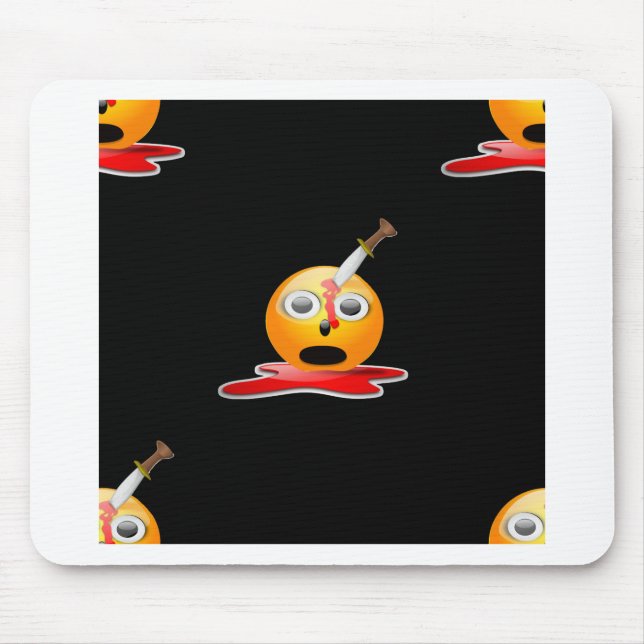 psycho emoji mouse mat (Front)