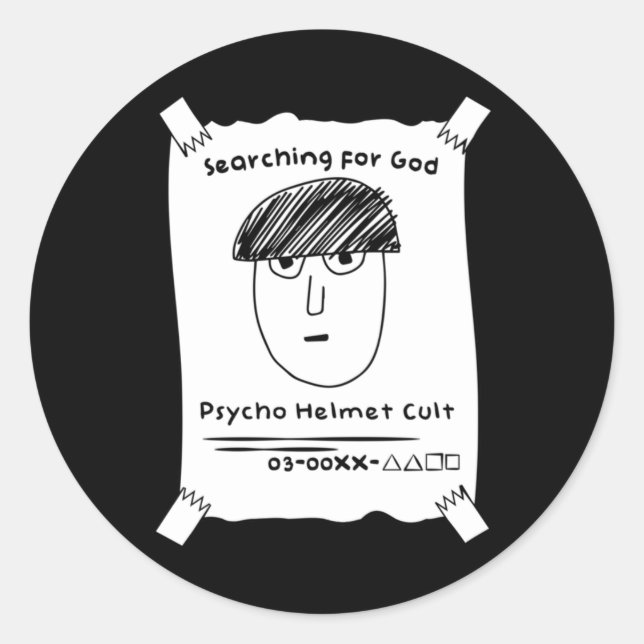 Psycho Helmet Cult Sticker  (Front)