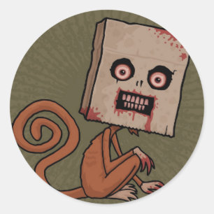 Psycho Sack Monkey Classic Round Sticker