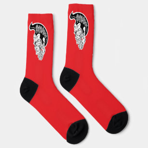 Psycho Skull Crew Socks