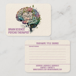 Psycho Therapist, Coaching - Business Card