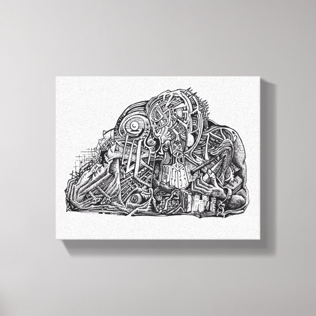 Psycho Warrior, by Brian Benson Canvas Print (Front)