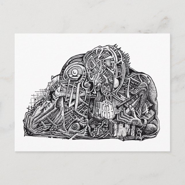 Psycho Warrior, by Brian Benson, postcard (Front)