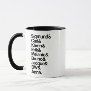 Psychoanalysis's Greats - First Names Mug
