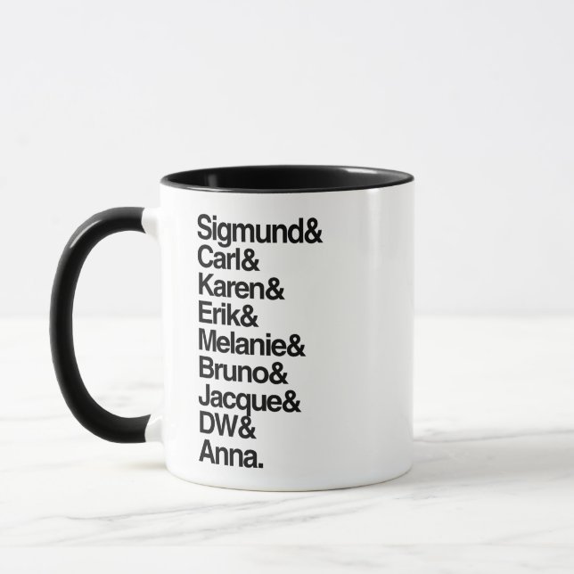 Psychoanalysis's Greats - First Names Mug (Left)