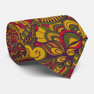 Psychodelic 70's Style Paisley  Tie