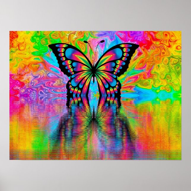 Psychodelic Butterfly Poster (Front)