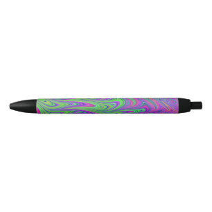 psychodelic textures black ink pen