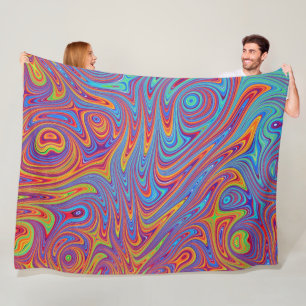 psychodelic textures fleece blanket