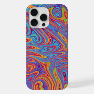 psychodelic textures iPhone 15 pro max case