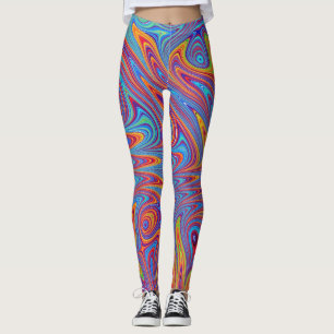 psychodelic textures leggings