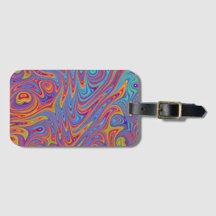 psychodelic textures luggage tag