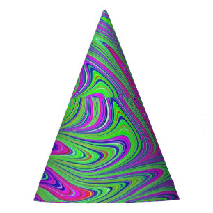 psychodelic textures party hat