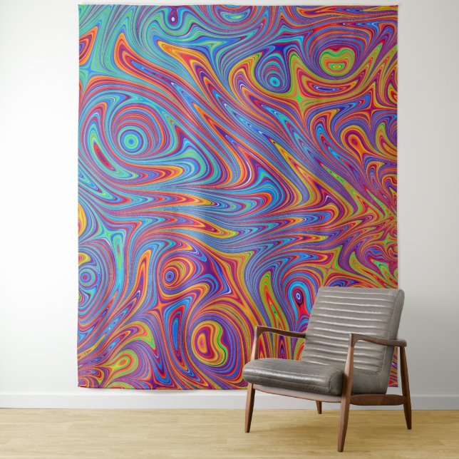 psychodelic textures tapestry (In Situ)