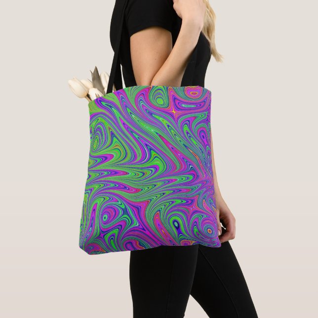 psychodelic textures tote bag (Close Up)