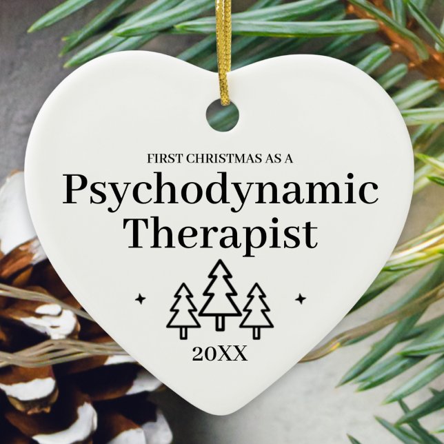 Psychodynamic Therapist New Job Christmas Ceramic Tree Decoration (Psychodynamic Therapist New Job Christmas Ceramic Ornament
)