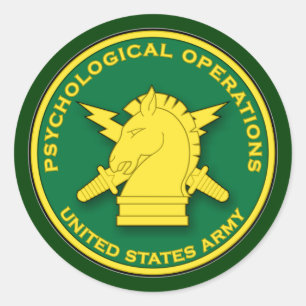 Psychological Operations plaque image Classic Round Sticker