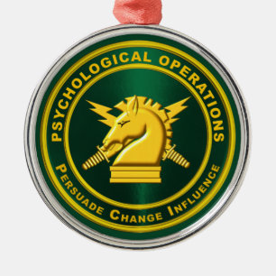 PSYCHOLOGICAL OPERATIONS PSYOPS METAL TREE DECORATION