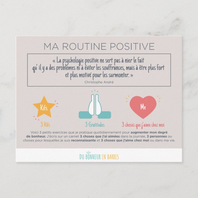 Psychologie positive postcard (Front)