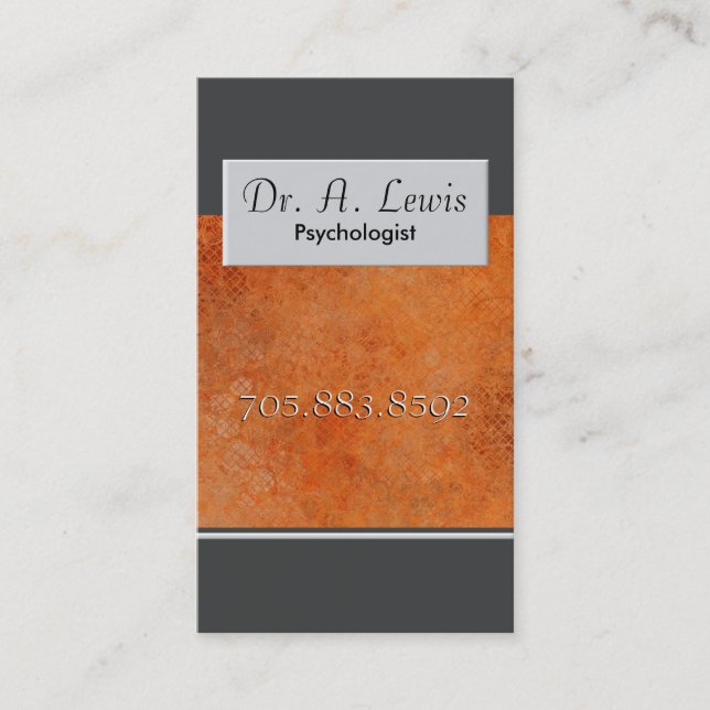 Psychologist and Medical Business Card - Monogram (Front)