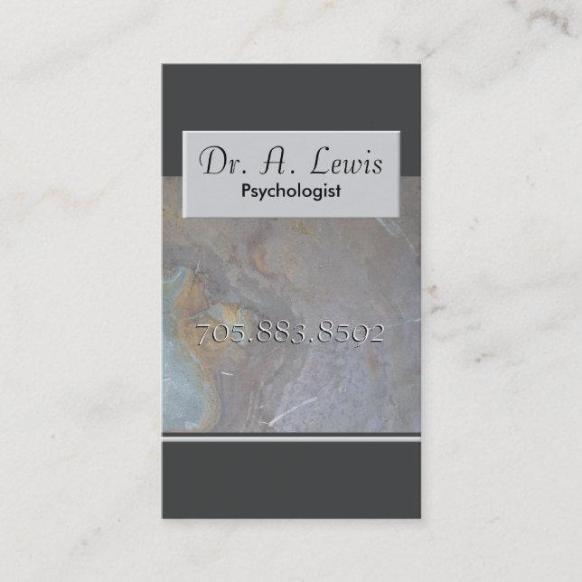 Psychologist and Medical Business Card - Monogram (Front)