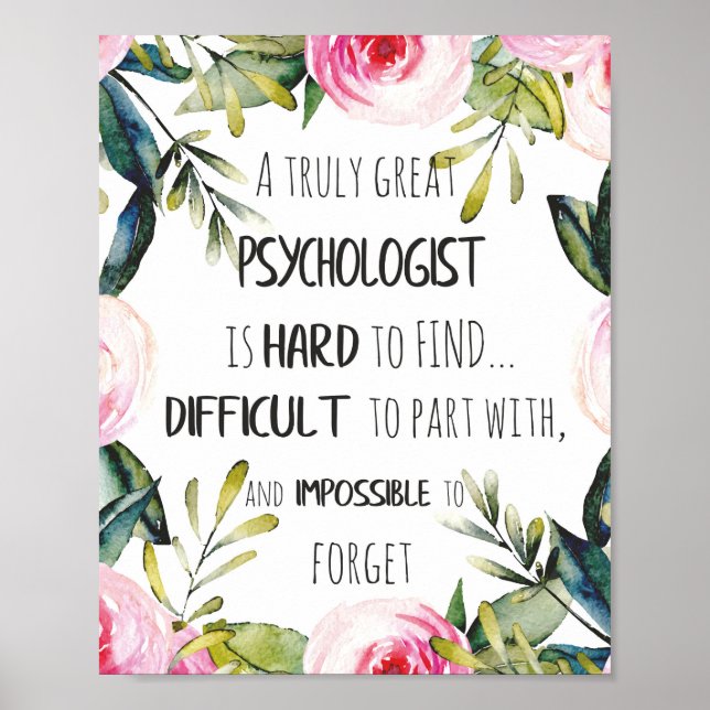 Psychologist Appreciation Thank you Farewell Gift Poster (Front)