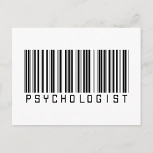 Psychologist Bar Code Postcard