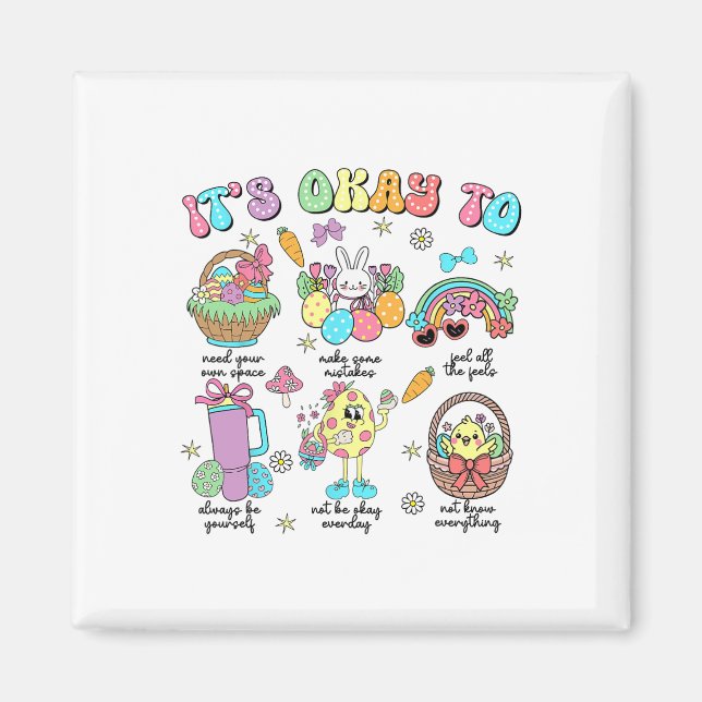Psychologist Bunny Easter Day  Magnet (Front)