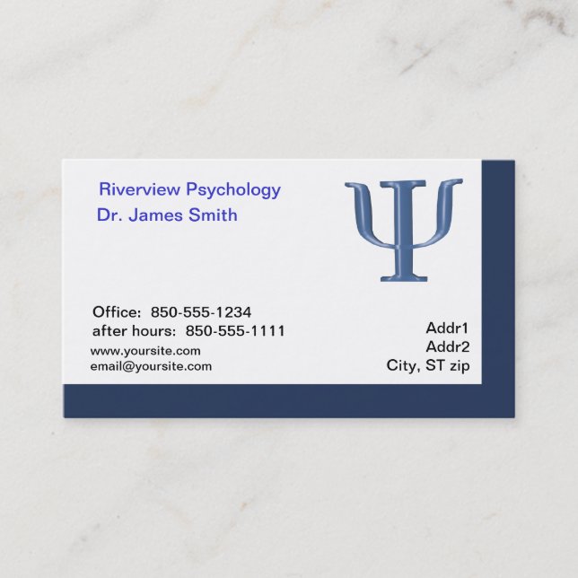 Psychologist Business Card (Front)
