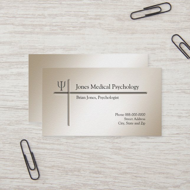 Psychologist Business Card (Front/Back In Situ)