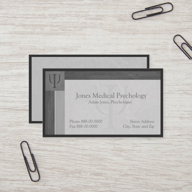 Psychologist Business Card (Front/Back In Situ)