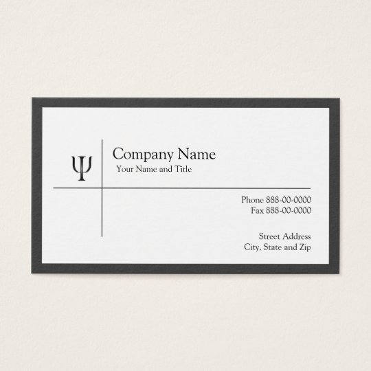 Psychologist Business Card Zazzle