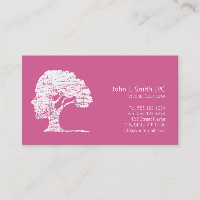 Psychologist Business Cards Personal Counsellor (Front)