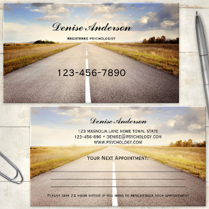 Psychologist Counsellor Appointment Business Card