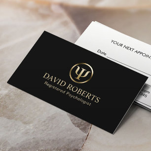 Psychologist Counsellor Black & Gold Appointment