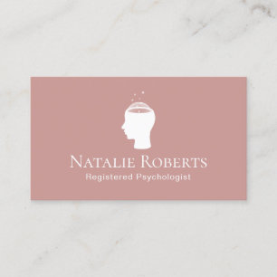 Psychologist Counselor Dusty Rose Gold Appointment Card