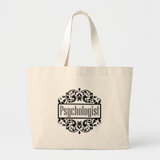 Psychologist Damask Large Tote Bag (Front)